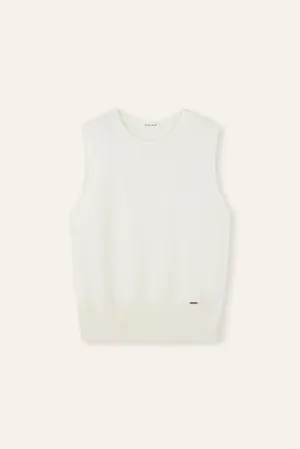 SILK -VIOLET tank top (White)