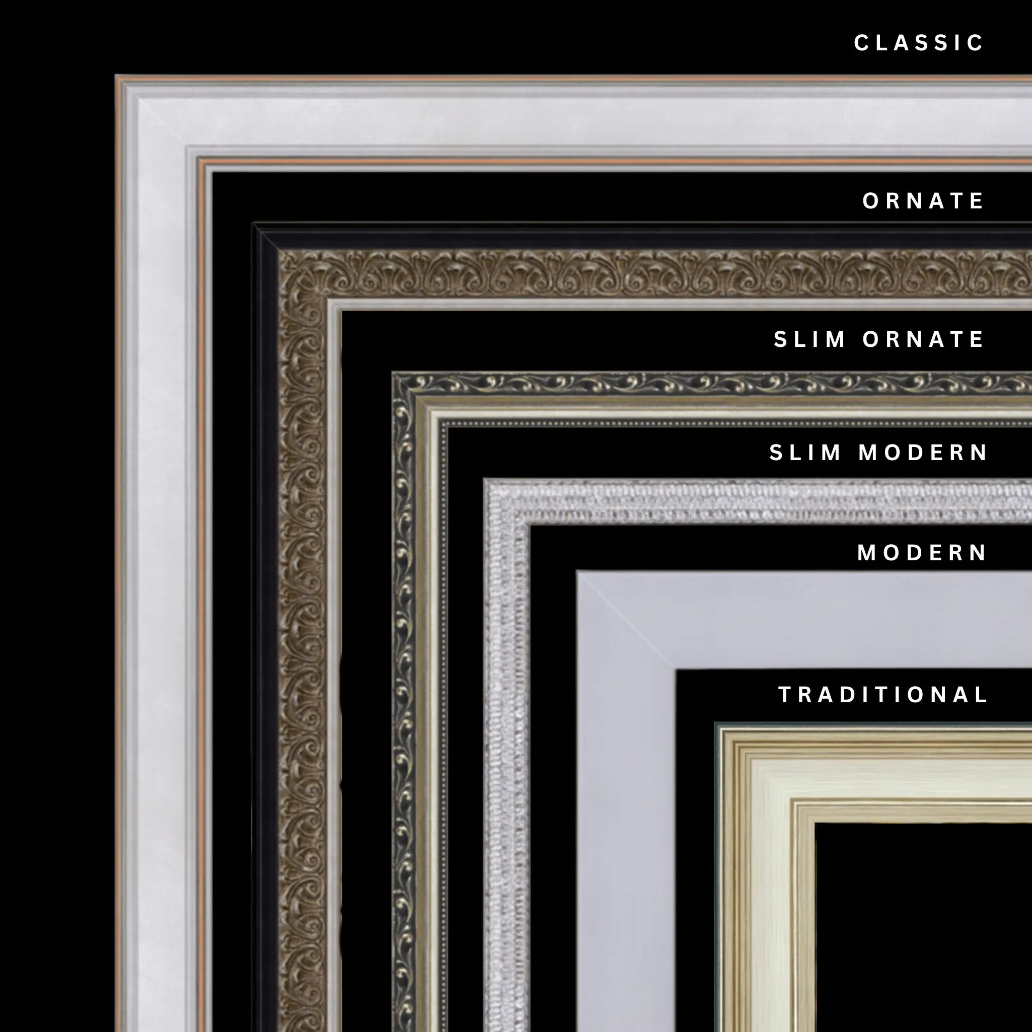 Silver 15x36 Picture Frame Ornate Traditional Classic Antique