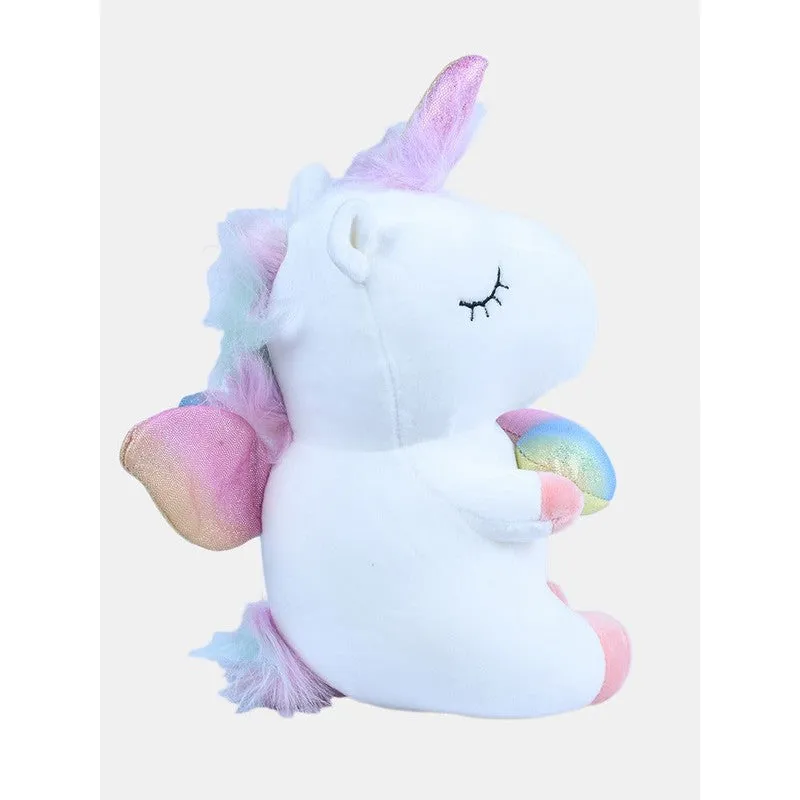 Sitting Unicorn With Heart Blue | Height - 30 cm