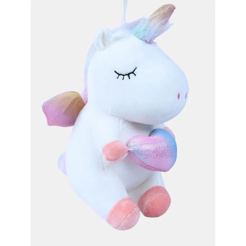 Sitting Unicorn With Heart Blue | Height - 30 cm