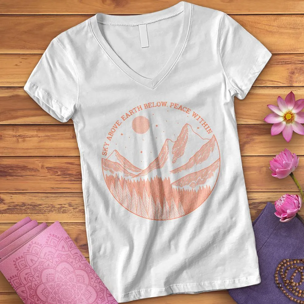 Sky Above Mountain  V-Neck