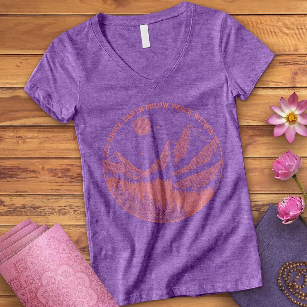 Sky Above Mountain  V-Neck
