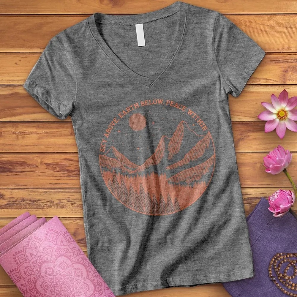 Sky Above Mountain  V-Neck