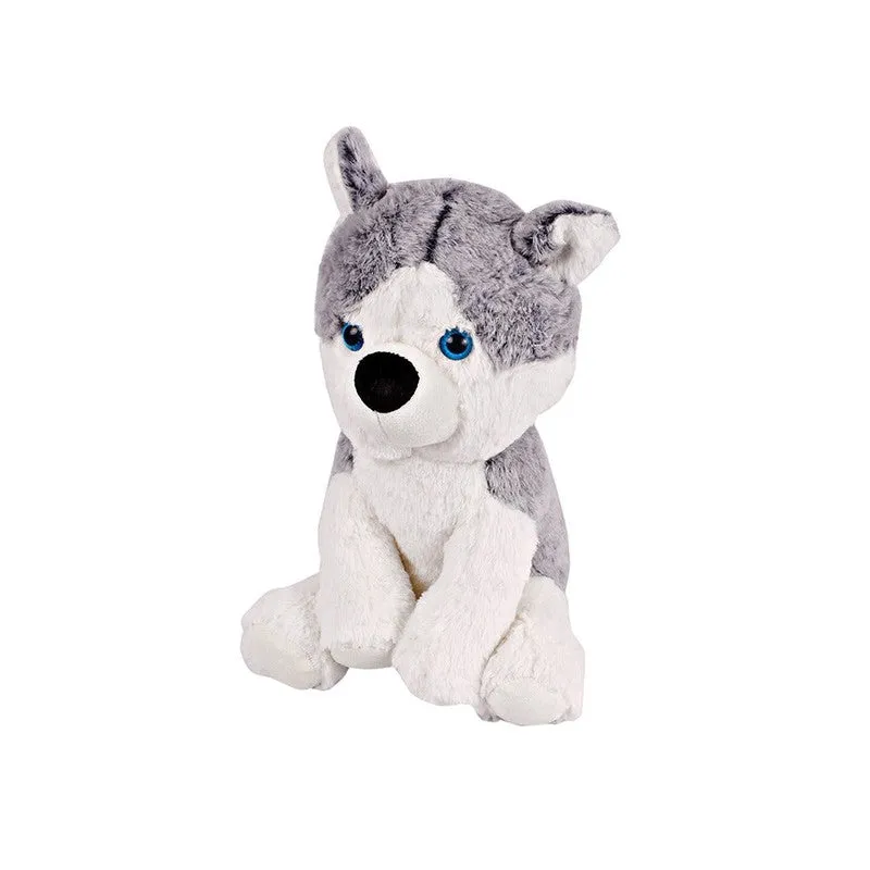 Standing Cute Husky Soft Toy | Height - 30 cm | Grey