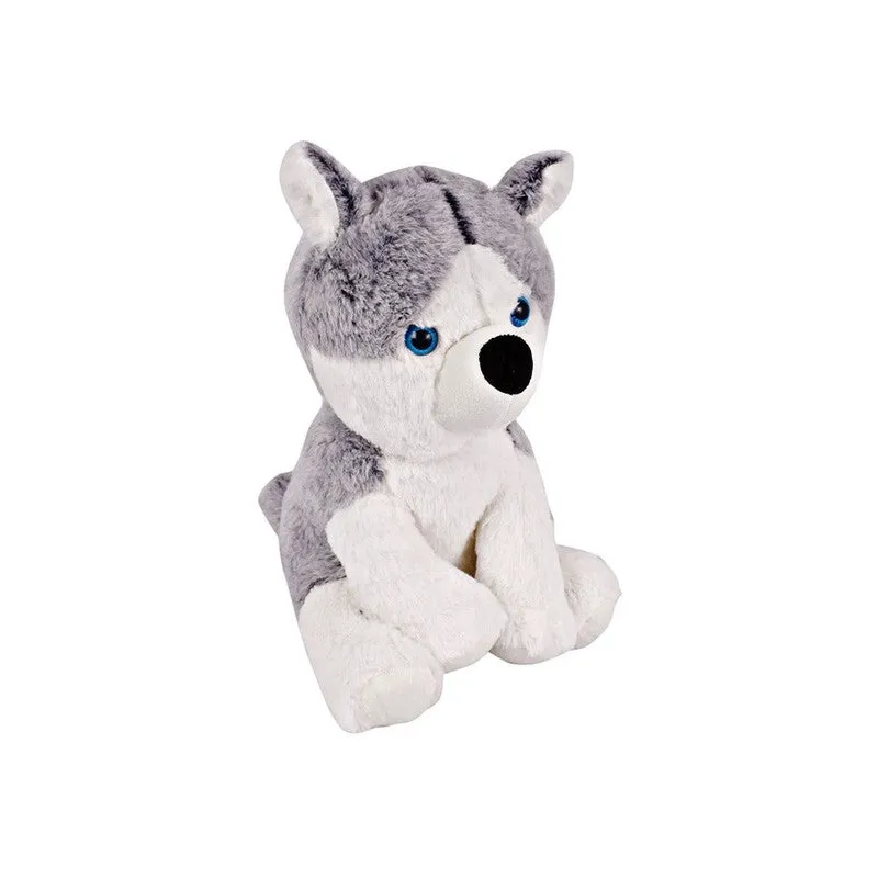 Standing Cute Husky Soft Toy | Height - 30 cm | Grey
