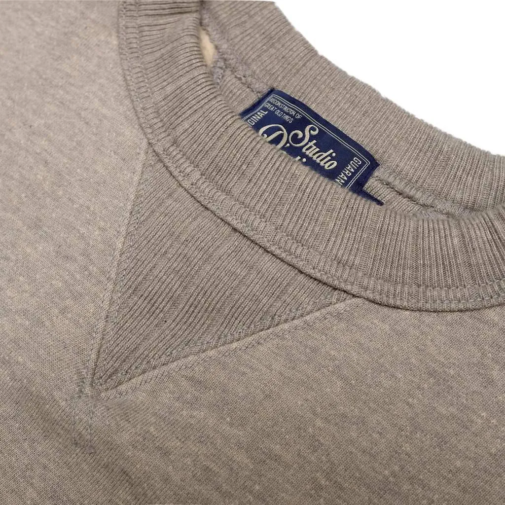 Studio D'Artisan Suvin Gold Loopwheel Crewneck Sweatshirt (Heather Gray)