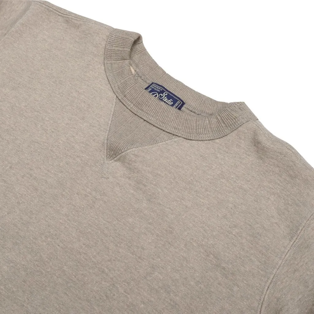 Studio D'Artisan Suvin Gold Loopwheel Crewneck Sweatshirt (Heather Gray)