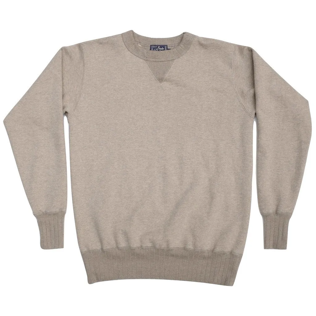 Studio D'Artisan Suvin Gold Loopwheel Crewneck Sweatshirt (Heather Gray)
