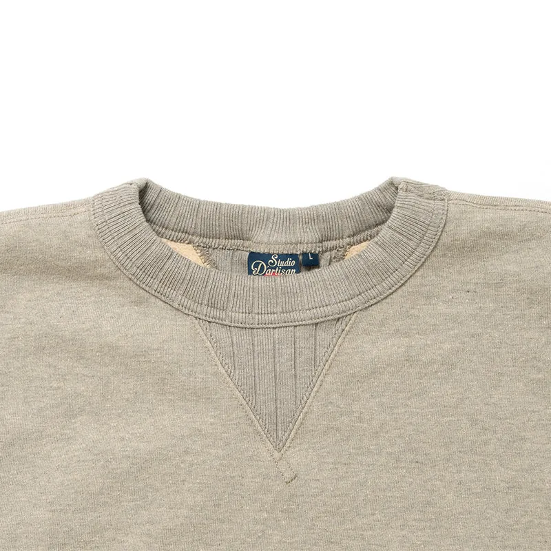 Suvin-Gold Tsuriami Loopwheel Sweatshirt in Heather Black