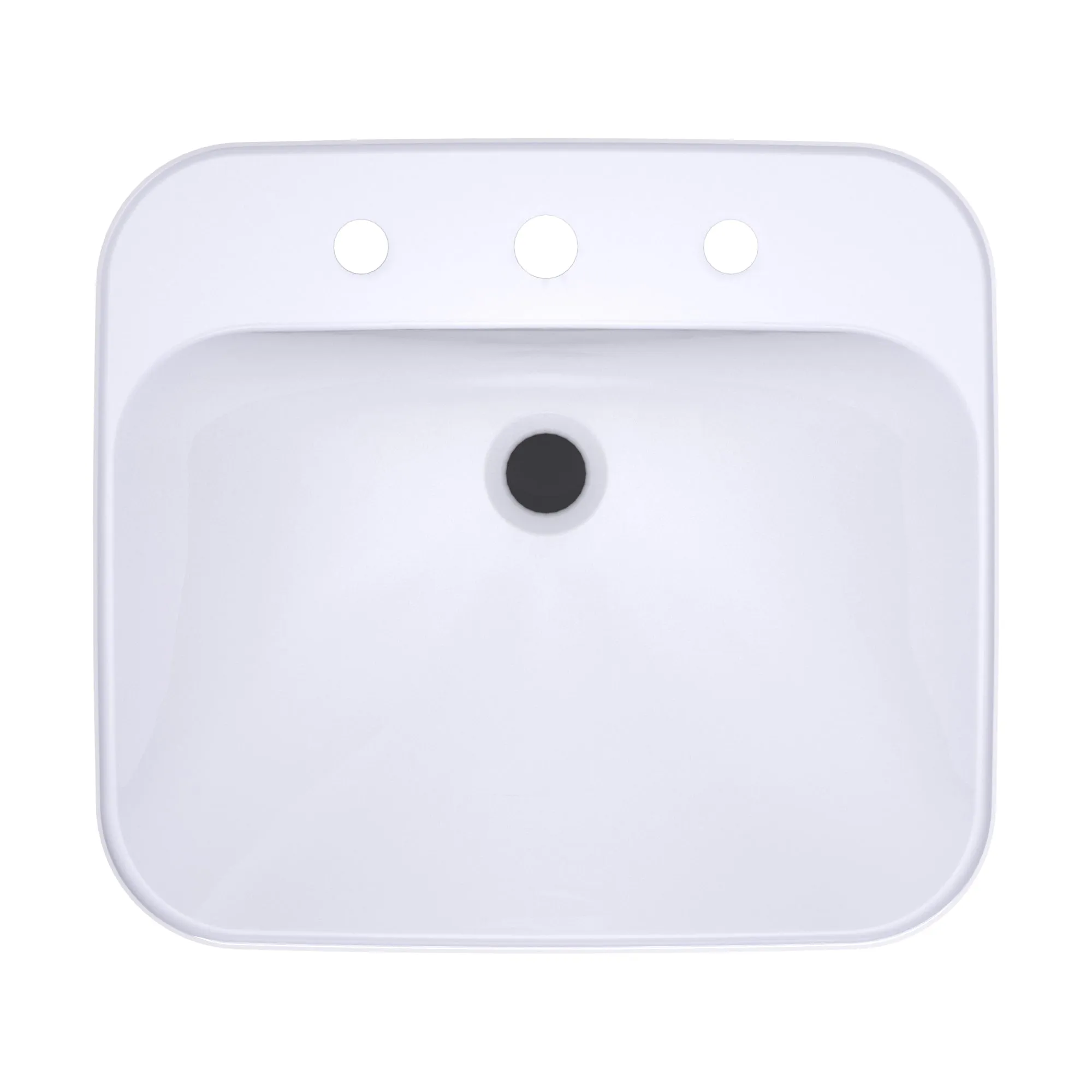 TOTO LT415.8G#01 Arvina Rectangular 20" Bathroom Sink with CEFIONTECT for 8" Center Faucets, Cotton White