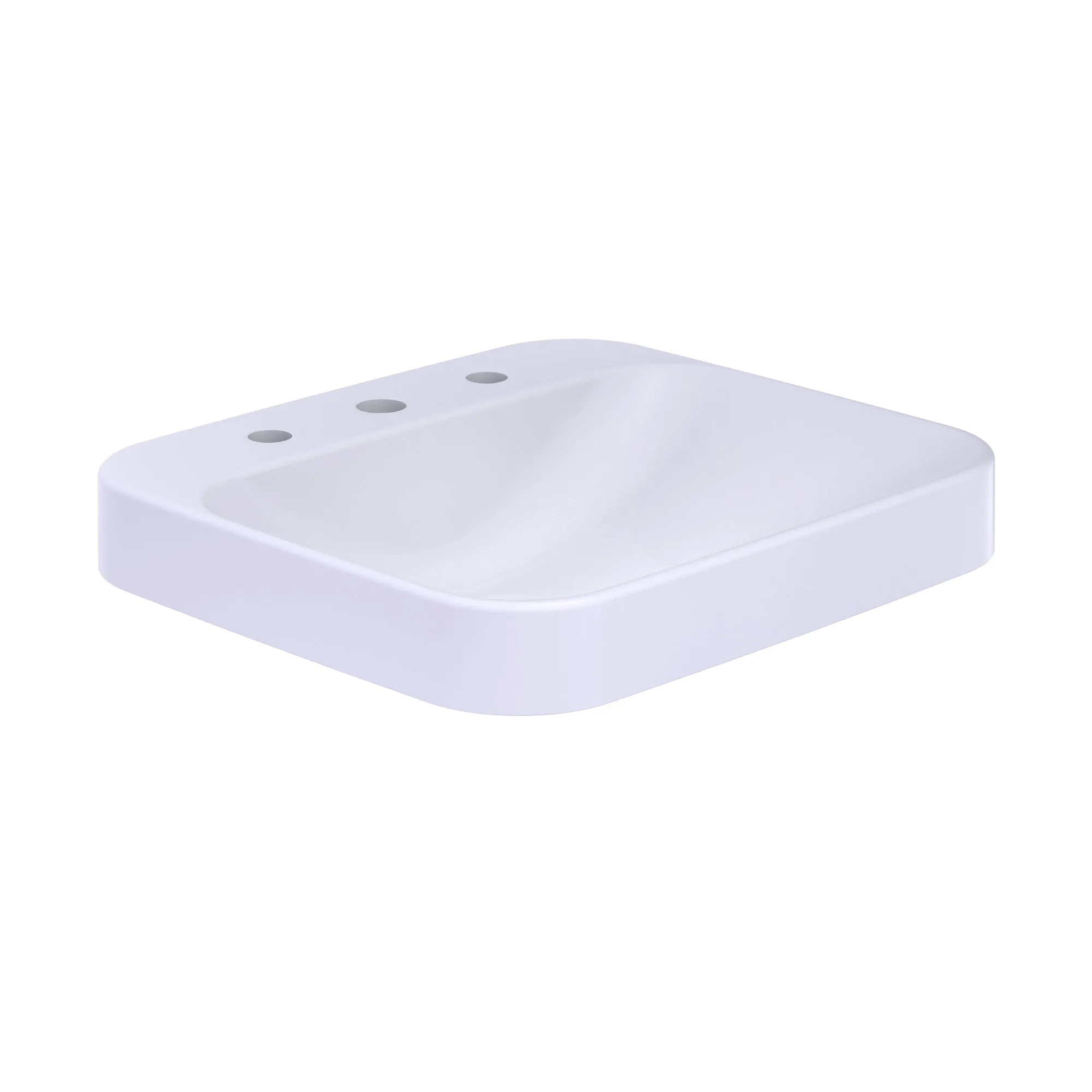 TOTO LT415.8G#01 Arvina Rectangular 20" Bathroom Sink with CEFIONTECT for 8" Center Faucets, Cotton White