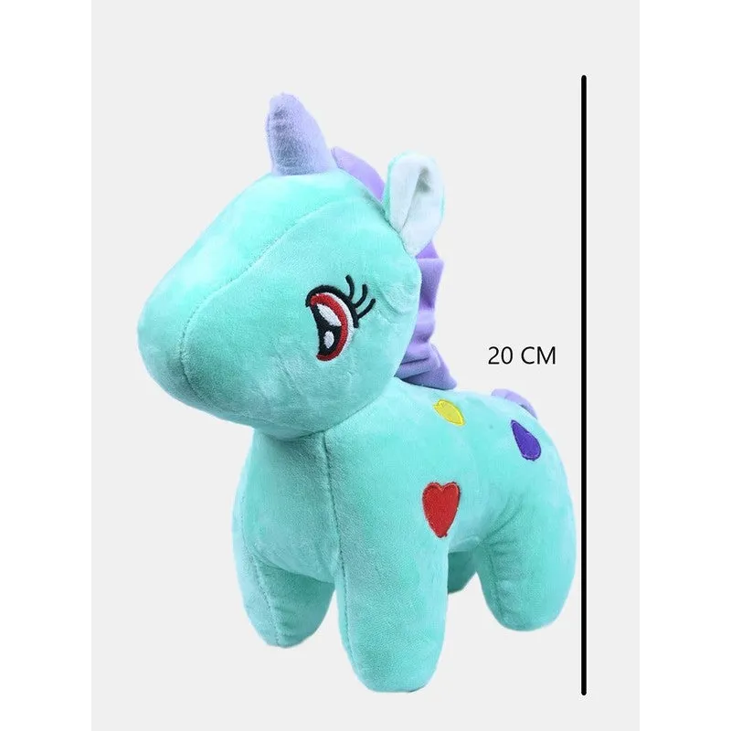 Unicorn Soft Toy | Blue | Height - 20 cm