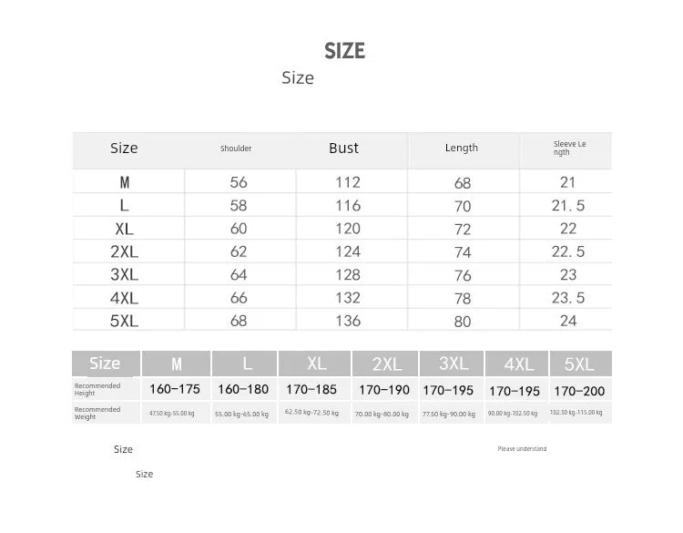 White Small Neckline T-shirt American Fashion Brand Fashion Short Sleeve Men's Half Sleeve Summer Large Size Loose Three-Quarter Length Sleeves T-shirt